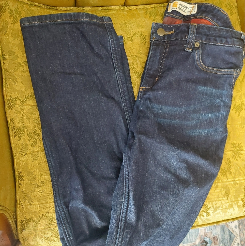 Carhartt Original Fit Flannel Lined Blaine Jean, size 8